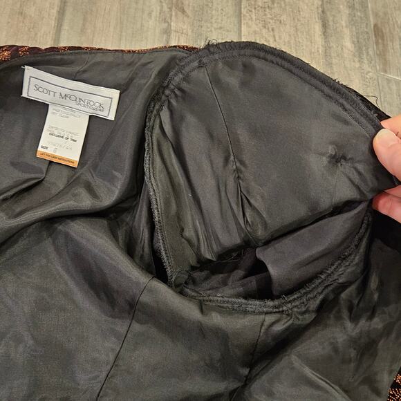 Scott McClintock Jacket Womens 6 Vintage Black Velvet Glitter Floral Fairy Goth - Picture 12 of 14